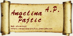 Angelina Pajtić vizit kartica